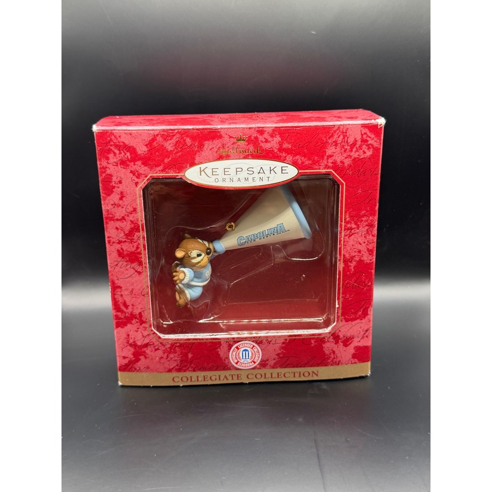 Hallmark Keepsake Ornament Carolina Tar Heels Chipmunk Cheerleader 1999